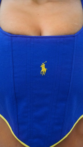 Oceanic glow polo /dark blue,yellow, polo